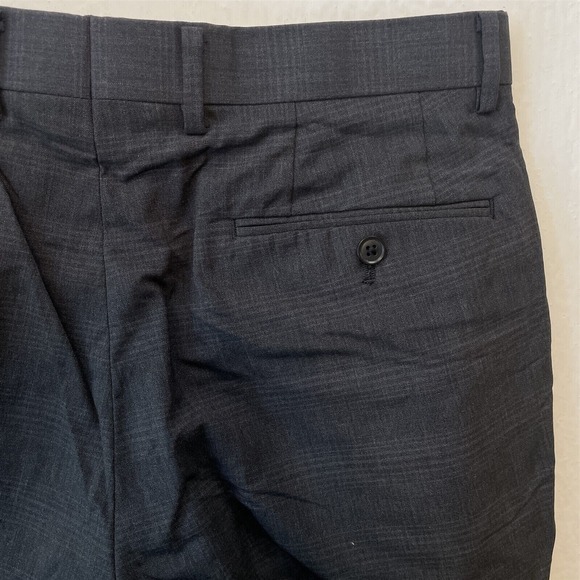 John Varvatos 32x30 Gray Check Plaid Wool Suit Mens Dress Pants - Picture 8 of 9